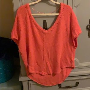 FREE PEOPLE | Coral/Orange Sweater (Size M)